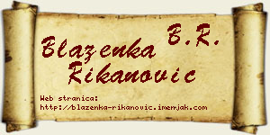 Blaženka Rikanović vizit kartica